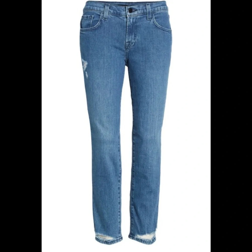 J Brand Sadey Mid Rise Slim Straight Crop Jean - Picture 10 of 11